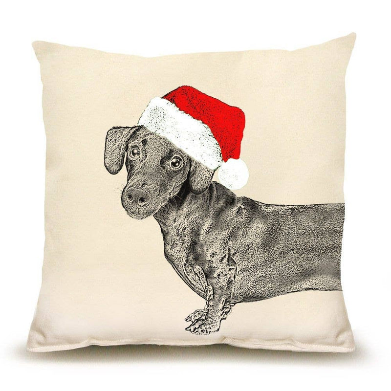 Eric & Christopher | Santa Dachshund Medium Pillow