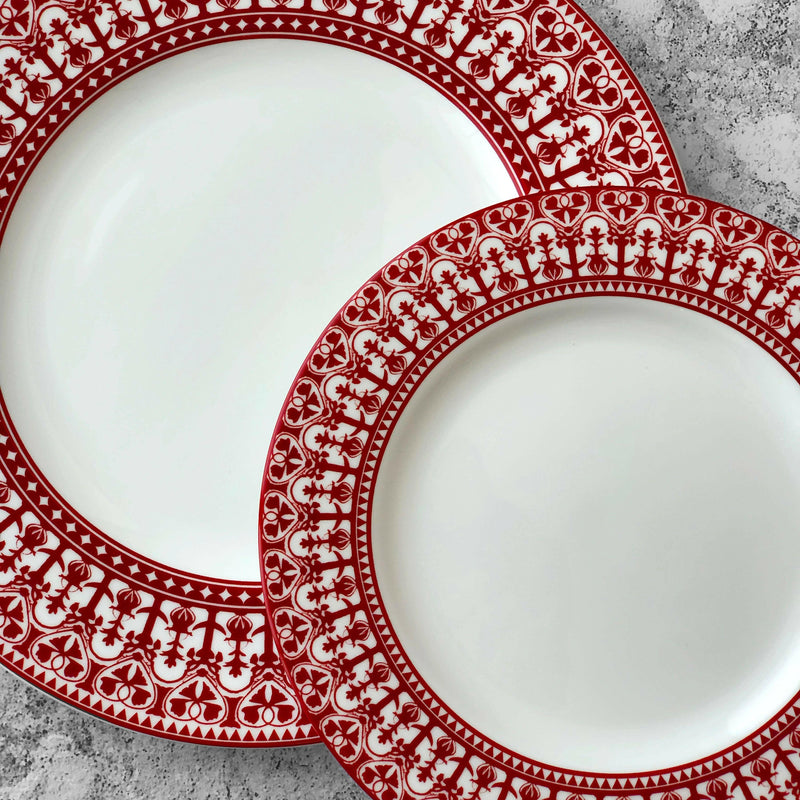 Caskata | Casablanca Crimson Salad Plate | Set of 4.