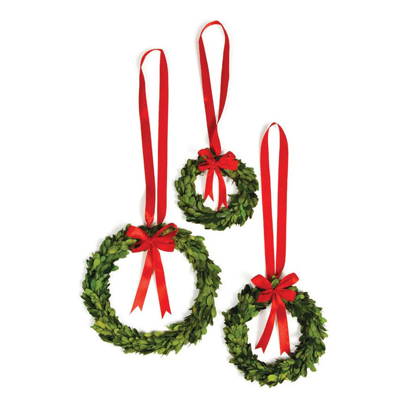Napa Home & Garden | Boxwood Wreaths With Red Ribbons