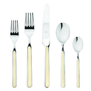 Mepra SPA - Place Set 5 Pcs Fantasia: Turtle-dove, featuring high-quality stainless steel and resin handles, includes a durable, elegant silverware set ideal for any kitchen.