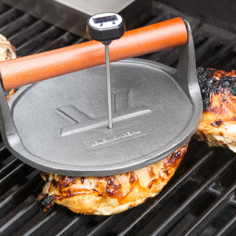 Outset | Round Grill Press, Cast Iron