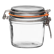 Le Parfait Super Jars - 1L, featuring hinged lid with orange gasket and metal clips, perfect for preserving freshness in Athens Cooks' curated kitchen collection.