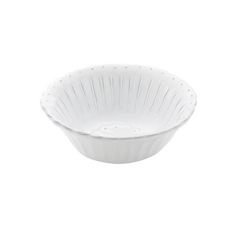 Arte Italica & Crown Linen Designs | Bella Bianca Beaded Cereal Bowl