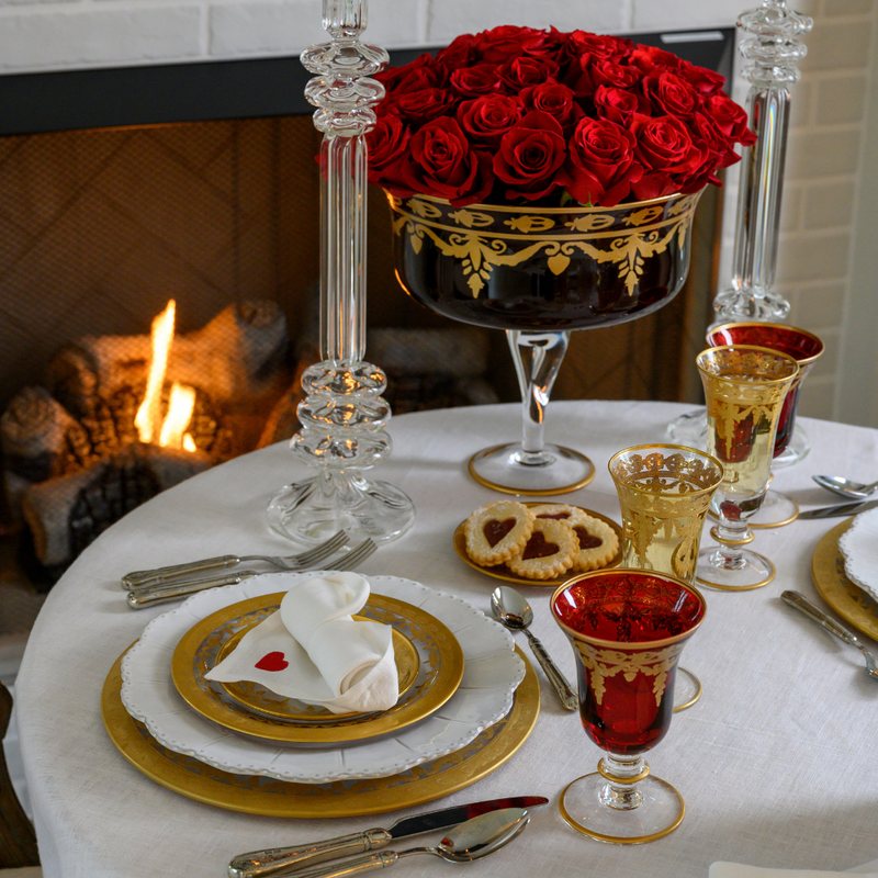Arte Italica & Crown Linen Designs | Bella Bianca Beaded Dinner Plate