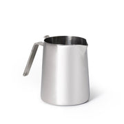 Bialetti Milk Pitcher 50 Cl., stainless steel with handle and pour spout, ideal for frothing milk or serving cream, featuring a drip-catcher for precise pouring.