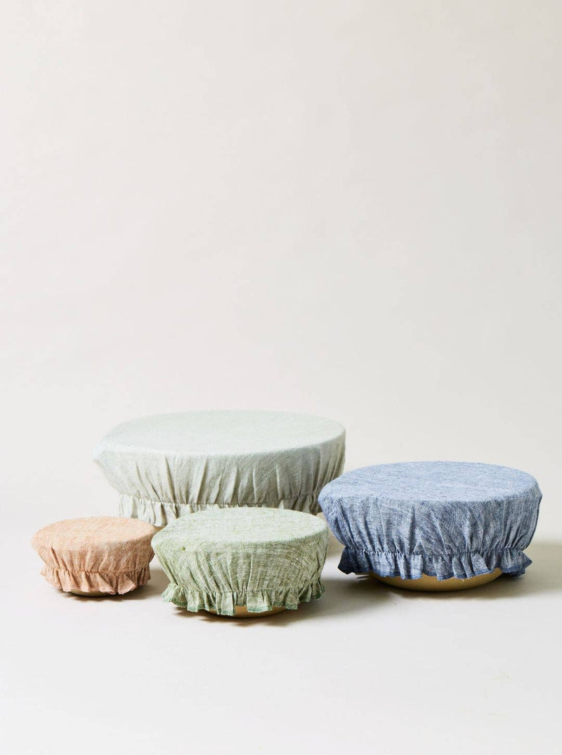 Farmhouse Pottery | Washed Linen Bowl Cover Set
