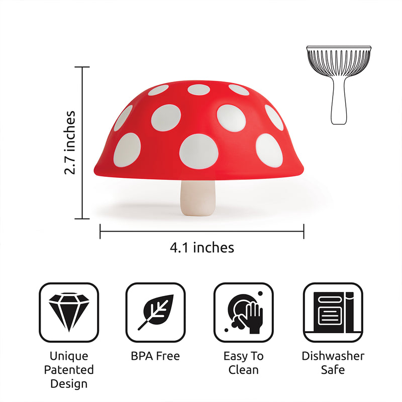 OTOTO Magic Mushroom Funnel XL, a BPA-free silicone kitchen tool for mess-free pouring, designed for easy cleaning and usability. Perfect for Athens Cooks' curated kitchen collection.