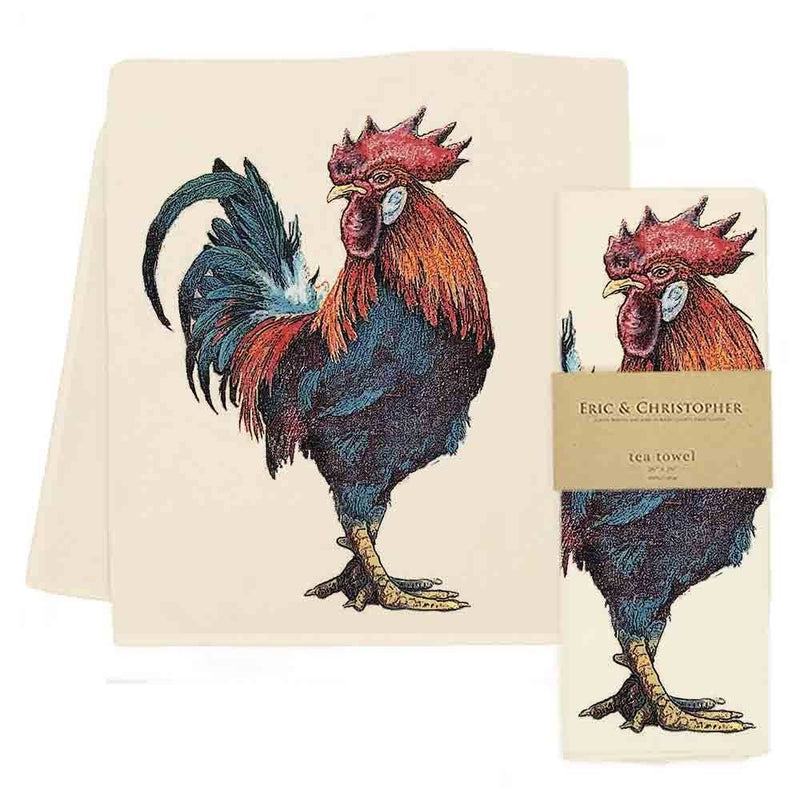 Eric & Christopher - Rooster 3 Tea Towel.