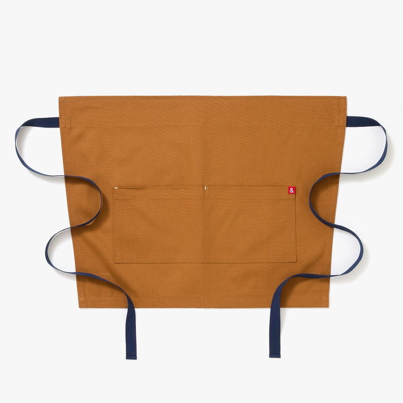 Hedley & Bennett Cafe Bistro Half Apron, Denver Brown — front view
