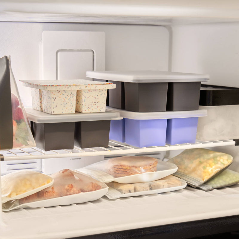 W&P | Cup Cube Silicone Food Storage Meal Prep: Blue / 6 Cube