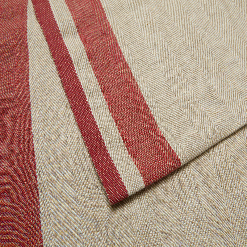 Couleur Nature - Gordes Natural & Red Runner: 20x90