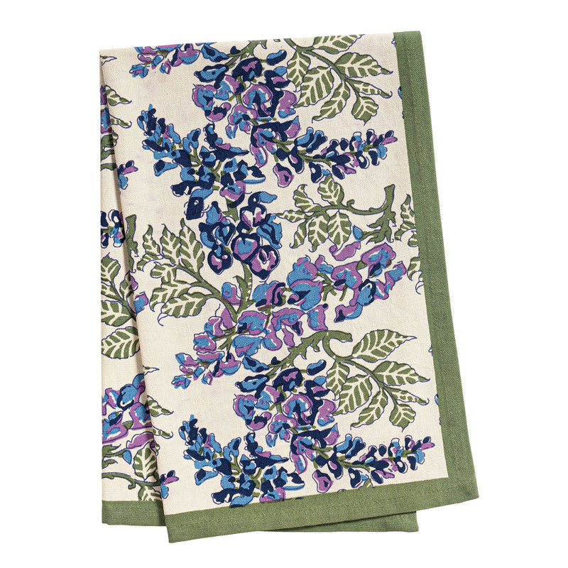 Couleur Nature | Wisteria Blue & Green Tea Towels, Set of 3