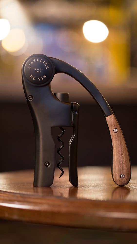 L'Atelier du Vin | Lever Wine Opener - OENO MOTION WOOD & BLACK