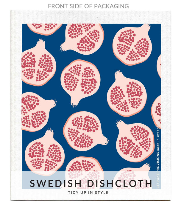 Bespoke Provisions - Pomegranates Swedish Dishcloth.