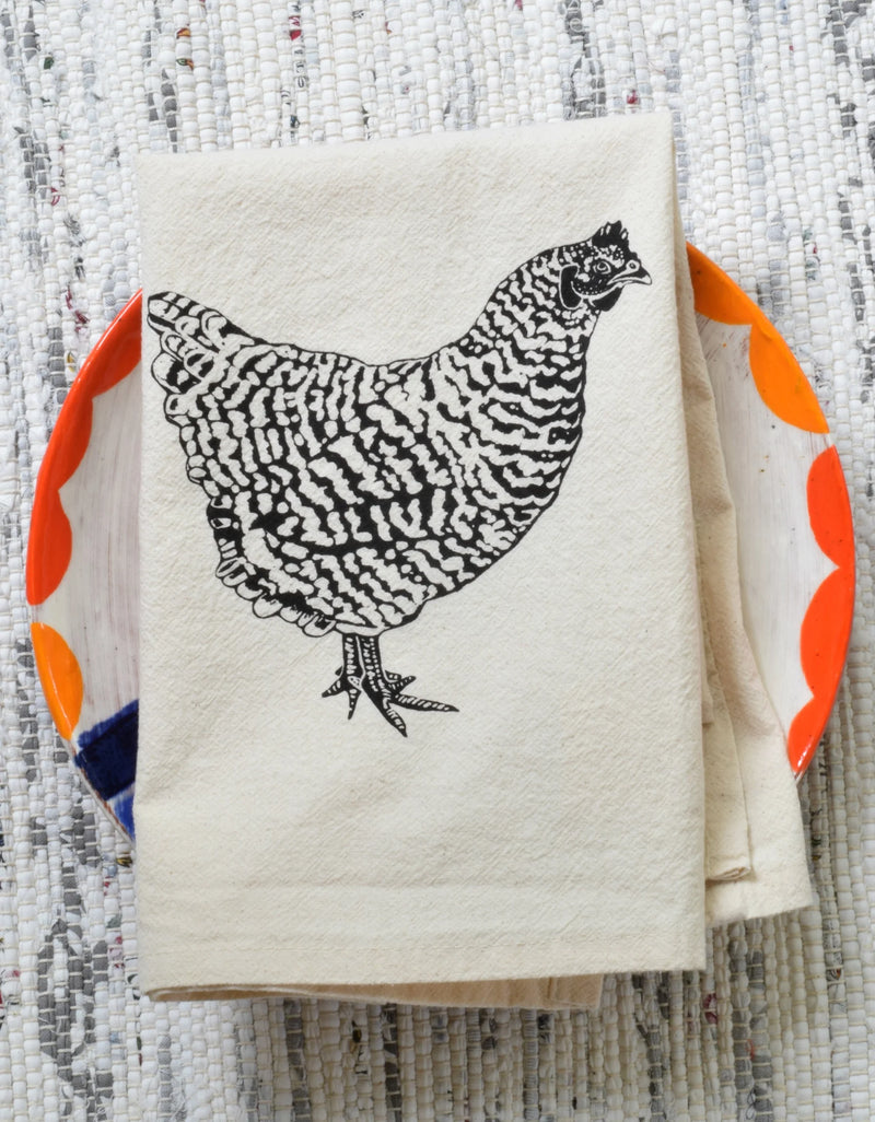 Hearth and Harrow | Organic Cotton Napkins - Chicken in Blue-violet -