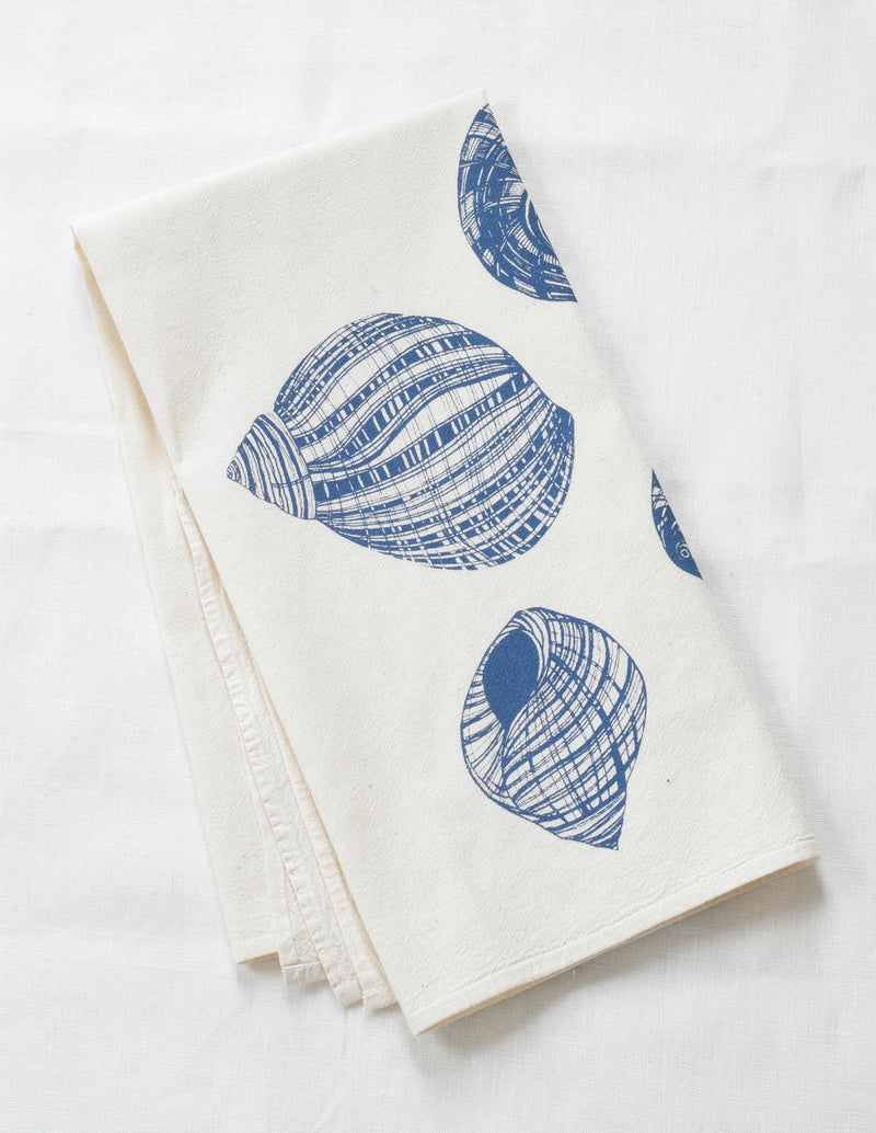 Hearth and Harrow | Nest Tea Towel - Organic Cotton - Bird's Nest - Dark Blue