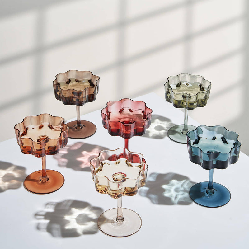 Handblown Mexican DOF Glasses, Set of 4