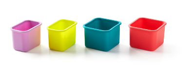 PlanetBox - Pods 4 Pack - Rover: Blossom, designed for creative, healthy lunches, fits perfectly in Rover Lunchbox compartments, made from non-toxic, food-grade silicone.