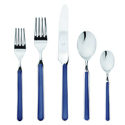 Mepra SPA - Place Set 5 Pcs Fantasia: China, features high-quality stainless steel silverware with durable, elegant design, perfect for any kitchen. Dishwasher safe with lifetime warranty.