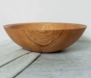 Petermans Boards and Bowls Inc. - 15 CHERRY ROUND BOWL, a handcrafted, medium-large serving bowl with smooth, satiny grain, perfect for family meals or parties.