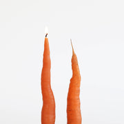 Artifaqt - Carrot Taper Beeswax Candle: Yellow, shaped like an 8-inch carrot, crafted from beeswax, ideal for unique home decor.