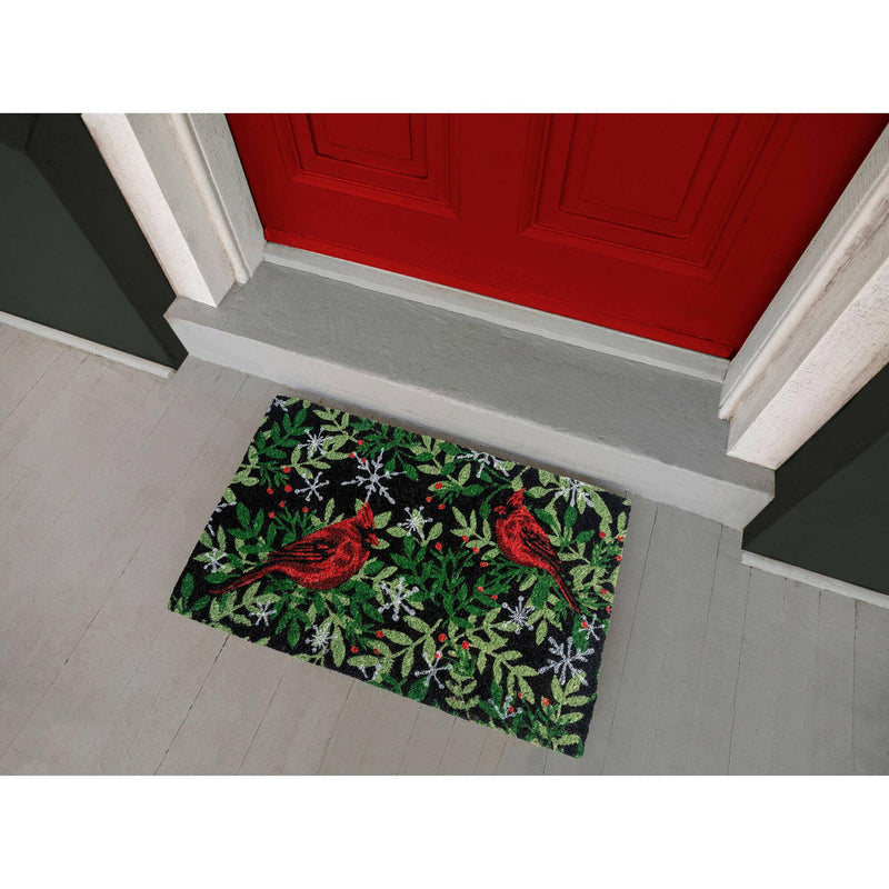 WILLIAMSBURG Holiday Cardinal Handwoven Doormat.