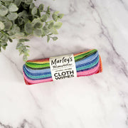 Marley's Monsters | Cloth Wipes - Earthy Rainbow, versatile 100% cotton flannel wipes ideal for various uses, offering a sustainable alternative to disposables.