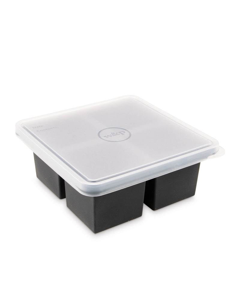 W&P | Cup Cube Silicone Food Storage Meal Prep: Blue / 6 Cube