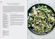 Penguin Random House LLC - Tenderheart cookbook spread with recipe for Huck’s Broccoli and Lettuce Salad featuring an accidental ranch dressing and a photo of the finished dish.