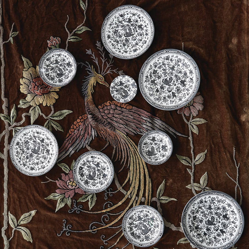 Burleigh | Black Regal Peacock Medium Plate
