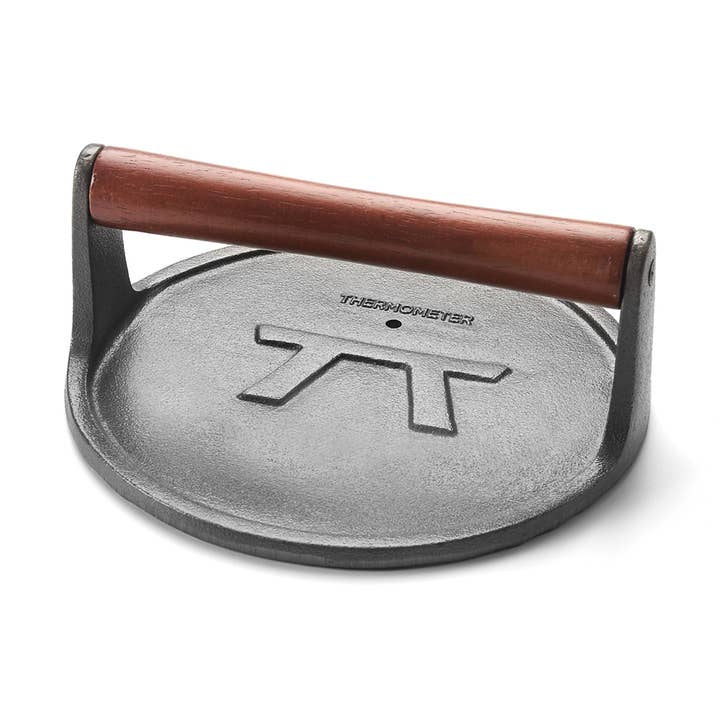 Outset | Round Grill Press, Cast Iron