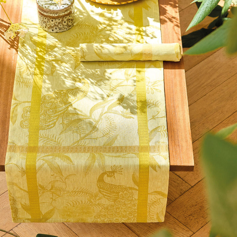 Le Jacquard Francais | A L'Orangerie Tablecloth, Yellow, 69" x 98"
