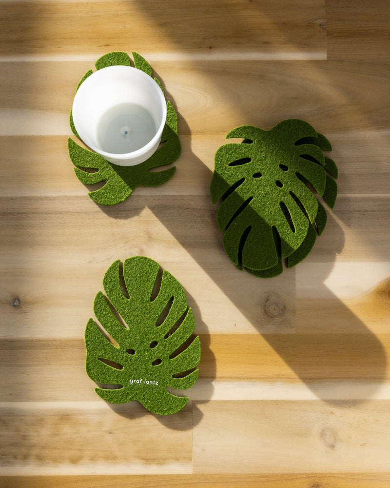 Graf Lantz | Merino Wool Monstera Coaster Set