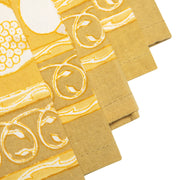 Caravan Home | 19 x 19 Forest Harvest Grey & Mustard Napkins Set of 6, showcasing intricate fruit and foliage motifs inspired by Provençal forests.