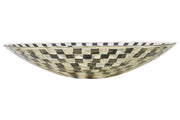 Novita Glass Mosaic Bowl with black and white checkered pattern, perfect for adding a unique touch to your kitchen or dining area.