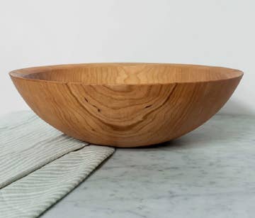 Petermans Boards and Bowls Inc. - 13 Cherry Round Bowl, ideal for serving salads or pasta, perfect for couples or small families, popular wedding gift.