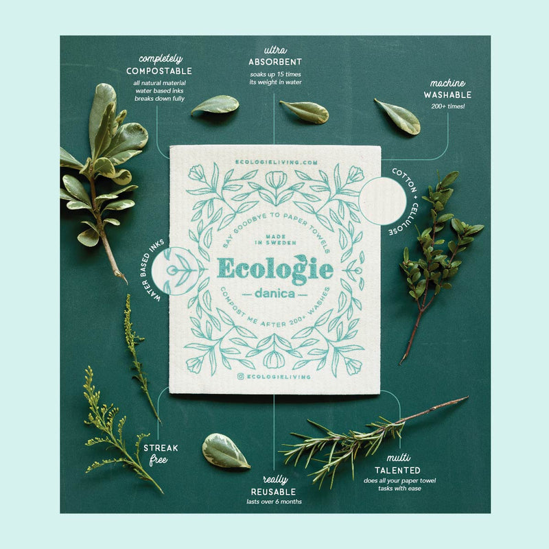 Ecologie | Swedish Sponge Reusable Dishcloth Butterflies