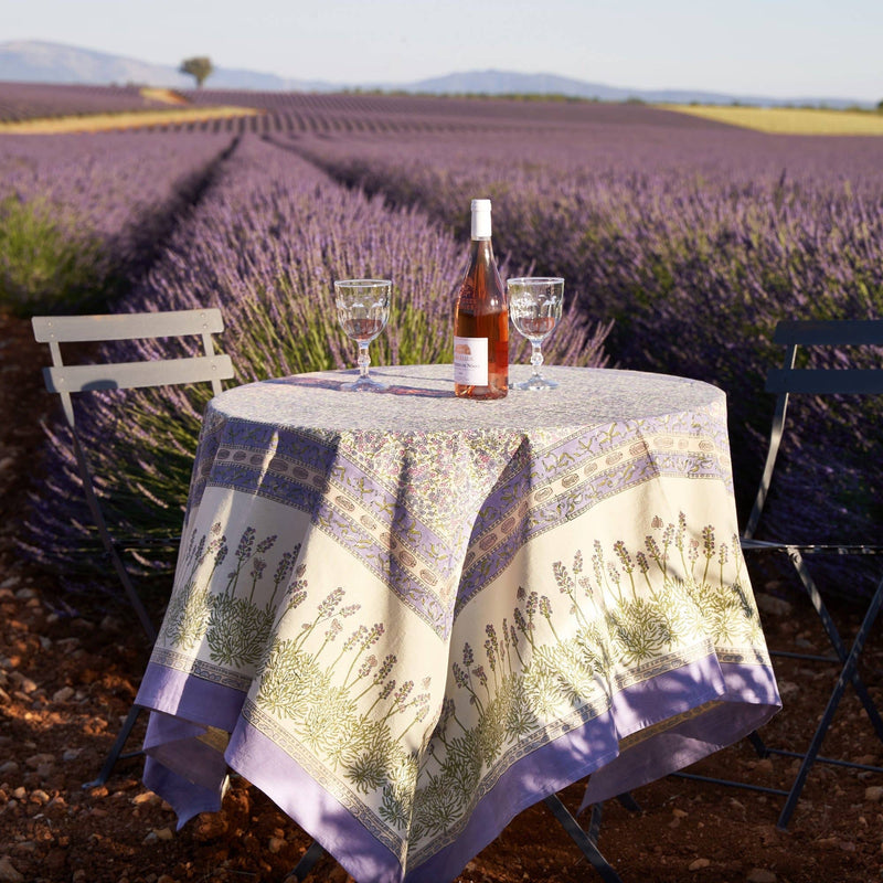Couleur Nature | Lavender Purple French Tablecloth, 71 x 71 inches