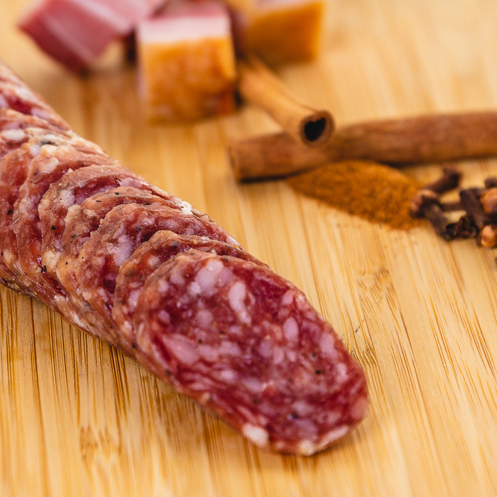 Il Porcellino Salumi | Bacon Whiskey Salami