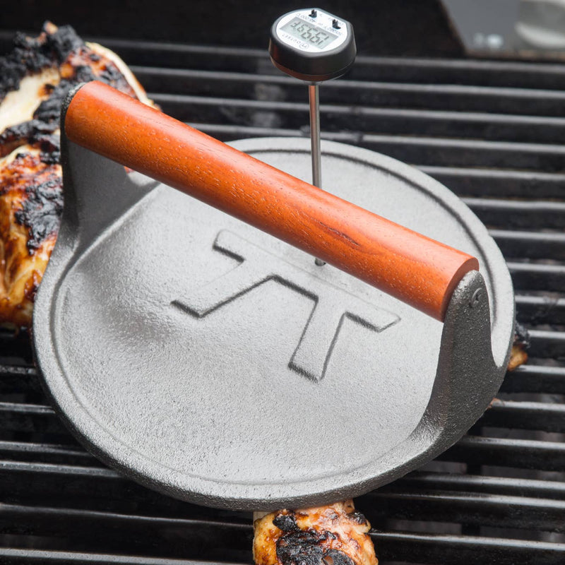 Outset | Round Grill Press, Cast Iron