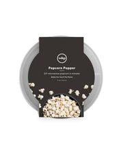 W&P | Silicone Reuseable Popcorn Popper - Charcoal - Standard, a collapsible, microwave-safe silicone bowl for making 9 cups of waste-free popcorn, ideal for home use.