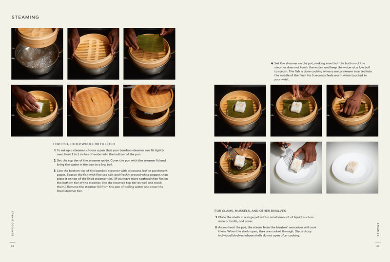 Penguin Random House LLC - Seafood Simple: A Cookbook, featuring step-by-step seafood steaming techniques, perfect for enhancing home cooking skills with expert guidance from Eric Ripert.