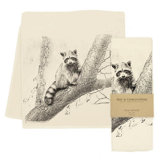 Eric & Christopher - American Woodlands Collective Raccoon Tea Towel.