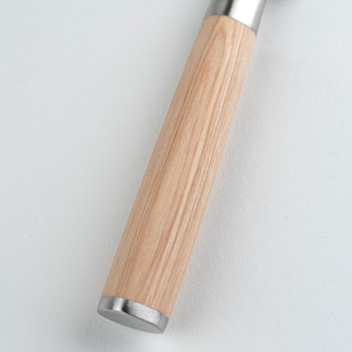 Shun | Classic Blonde Utility, 6 inches, featuring a light wooden handle with metal ferrules, ideal for precise kitchen tasks like trimming and slicing.