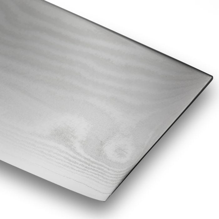 Shun | Classic Vegetable Cleaver, 7 inches, featuring a Damascus-style steel pattern and chamfered edges, ideal for precise vegetable and protein preparation.