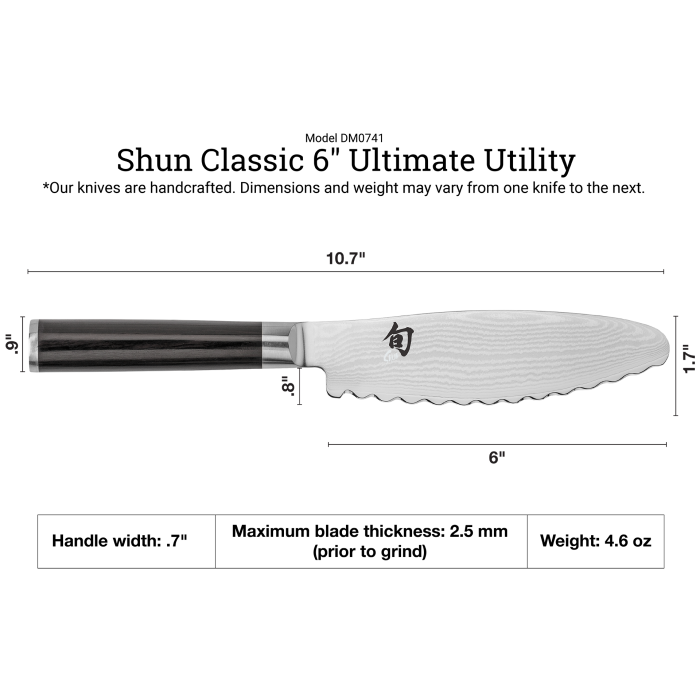 Shun | Classic Ultimate Utility Knife, 6 inches