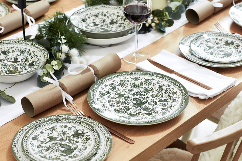 Burleigh | Green Regal Peacock Plate Dinner Plate