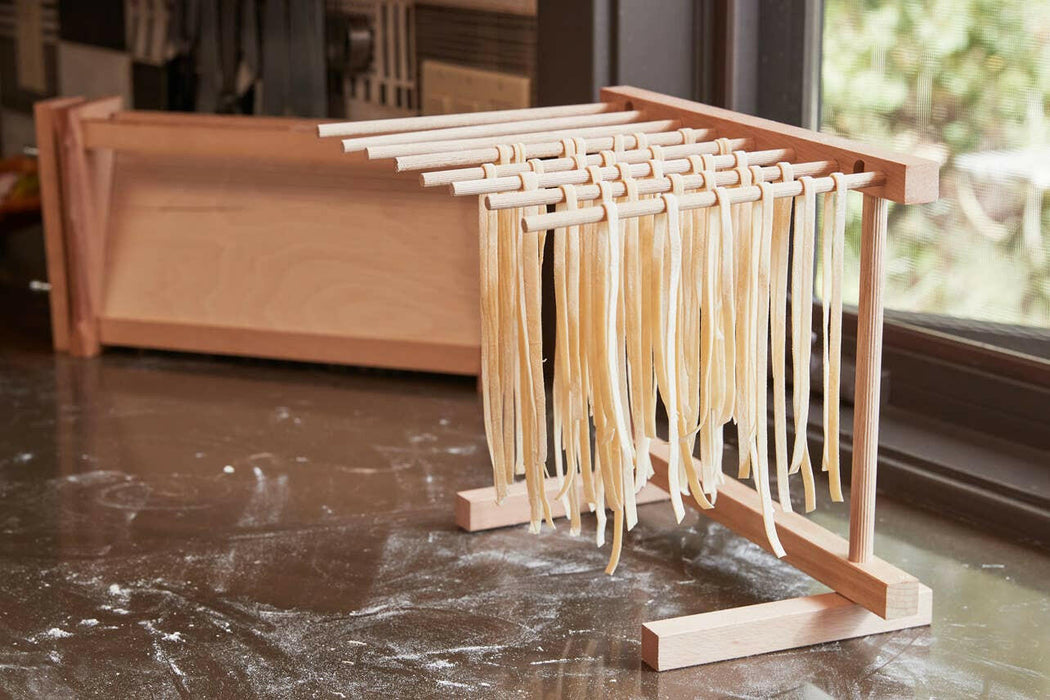 Verve Culture | Beechwood Collapsible Pasta Drying Rack.