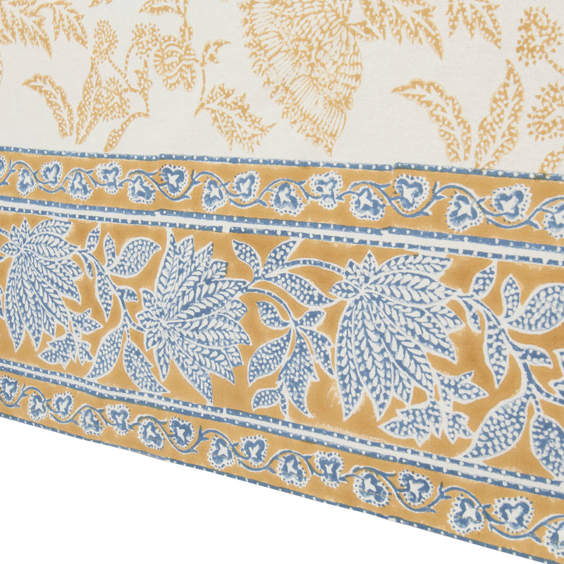 Couleur Nature - Chloe Blue & Brown Tablecloth: 71" x 71"
