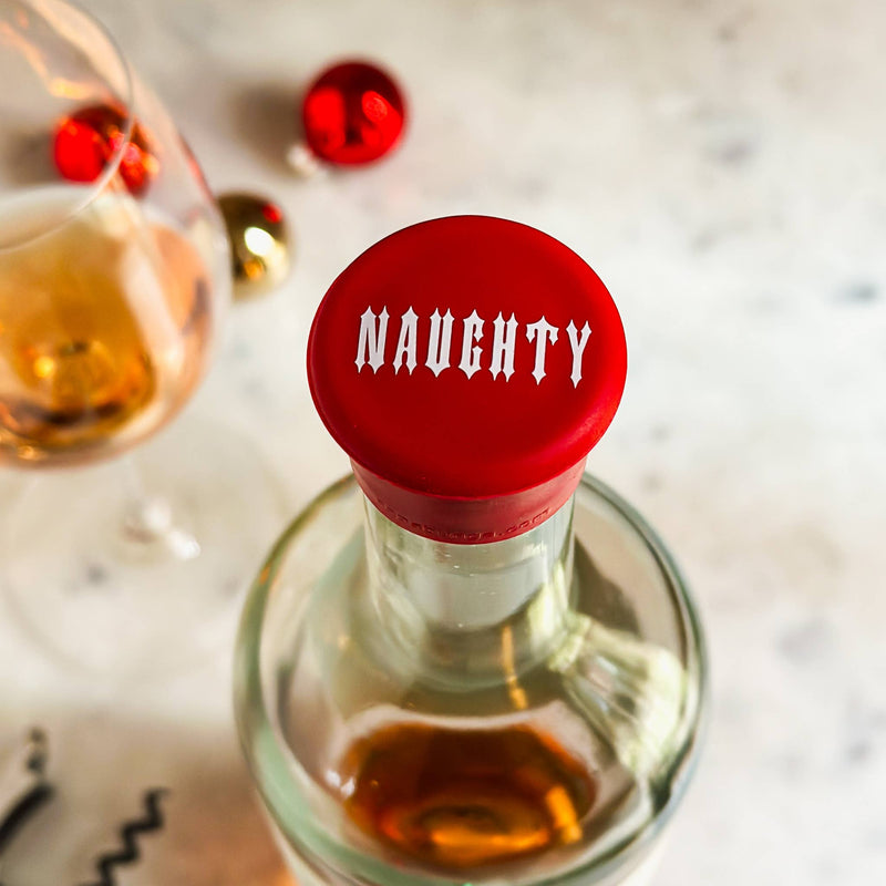 CapaBunga | Holiday Wine Caps - Santa Paws, featuring festive phrases, designed for sealing wine bottles, perfect for seasonal entertaining and gifting, inspired by California wine country.